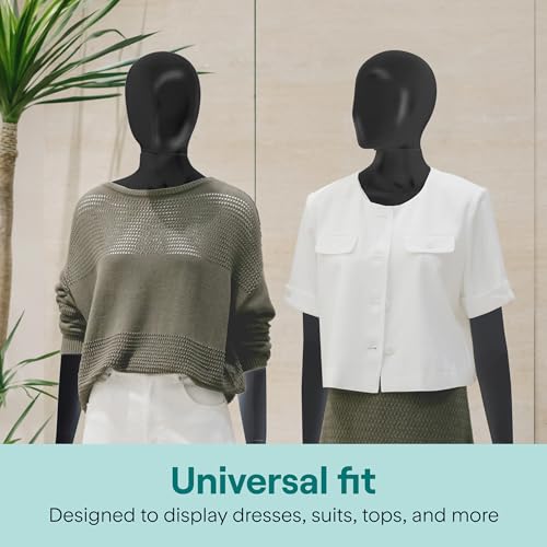 SereneLife Premium Damen-Puppenmodell, 175 cm hoch, Realistisch, Flexiblen Extremitäten, Drehbarer Kopf, Abnehmbarer Körper, Robuster Metallständer, Schwarz