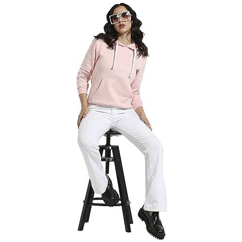 Image of PINACOLADA Women's Pullover Hoodie with Kangaroo Pockets for Casual Wear | Hooded Neck | Long Sleeve | Drawstring Closure | Cotton Sweatshirt Crafted with Comfort Fit for Everyday Wear