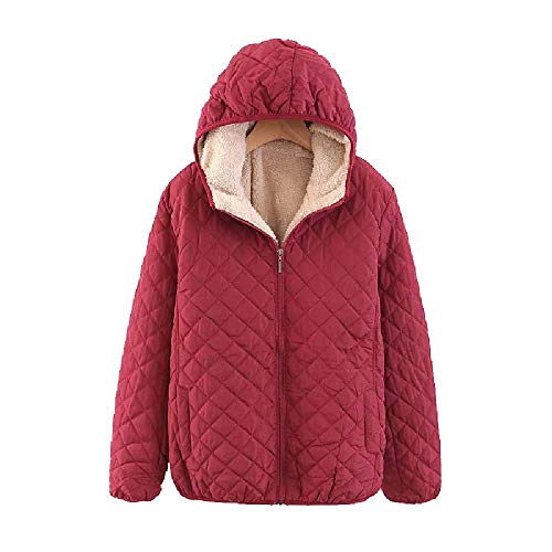 NOBRAND Nuevos Parkas Chaquetas básicas Mujer Mujer Invierno Plus Terciopelo Abrigos con Capucha de Cordero Chaqueta de Invierno de algodón Abrigo para Mujer
