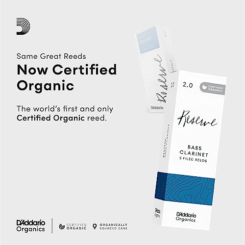 D'Addario Organic Reserve Bass Clarinet Reeds - Reeds for Clarinet - Individually Sealed - 4.0 Strength, 5 Pack - Image 3