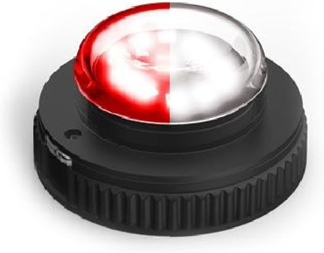 SpeedTech Lights Flare 12 LED 36 W Hideaway Strobe Light – Push Bulb Hideaway Warning Beacon for Police, Construction, Service, Plow & Emergency Vehicles (Red/Clear)