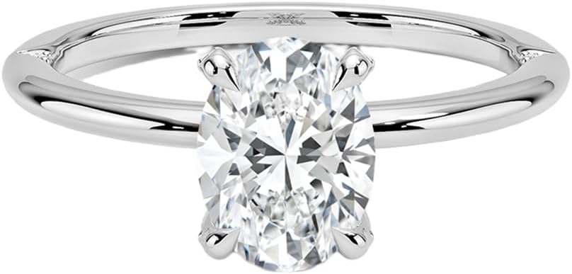 1 CT IGI Certified Lab Grown Diamond Solitaire Engagement Ring for Women | Wedding Bridal Promise Ring Gift for Her (E-F, VVS1-VVS2, 18K Solid White/Yellow/Rose Gold)
