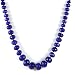 Produktbild AqBeadsUk Classic Semi-Precious Gemstone 15x11-8x4mm Purple Dyed Jade Rondelle Beads 18 inch Luxury Hand-Knotted Women's Necklace