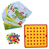 Expression créative : le encourage les enfants à utiliser leur créativité pour former différents motifs et designs, favorisant le jeu imaginatif et le développement cognitif, l'artisanat des tout-petits, le tableau d'art à boutons