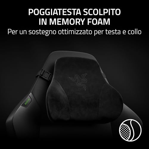 Iskur V2 NewGen - Sedia ergonomica da gaming con comfort traspirante Pelle EPU di 2a gen con tecnologia CoolTouch - supporto lombare HyperFlex - delle spalle e base del sedile ampie | Nero - Sedia gaming - Immagine 5