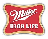 Miller High Life Logo - 5 Inch Sticker Graphic - Auto Wall Laptop Cell phone Bumper Window Decal...