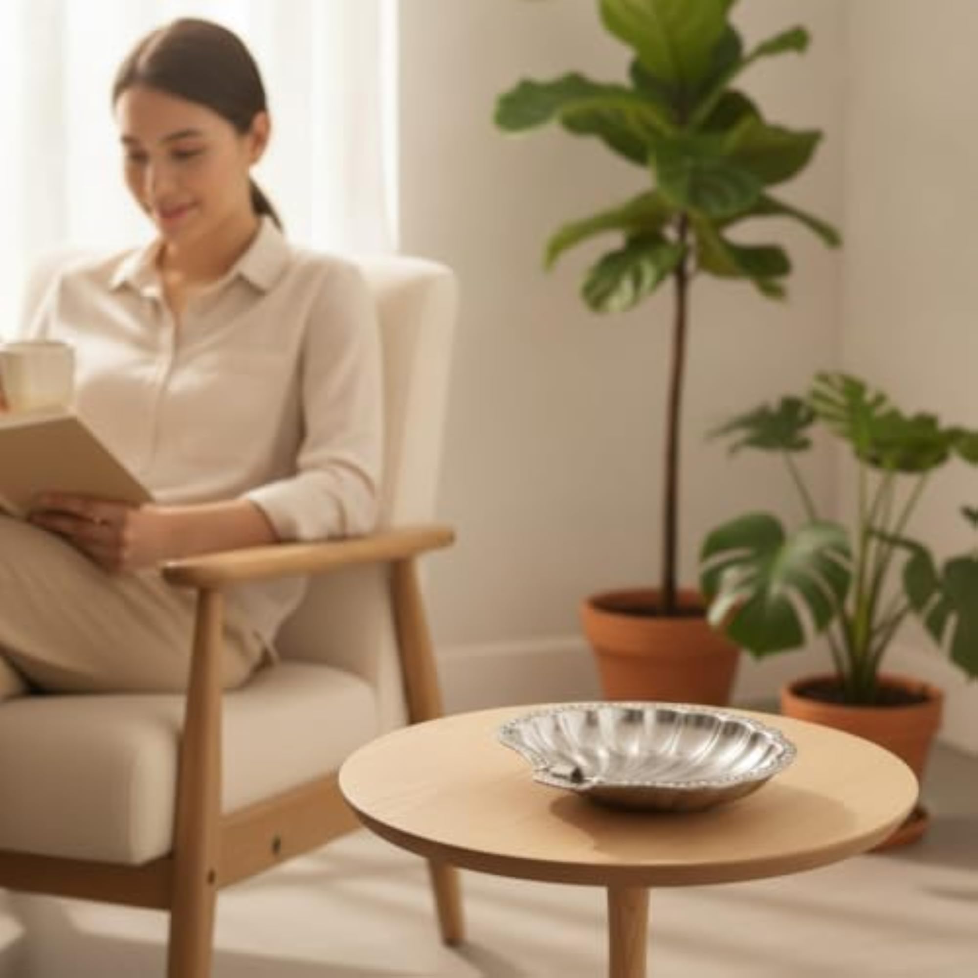 Polished Serving Dish with Shape, Elegant Shallow Dish
