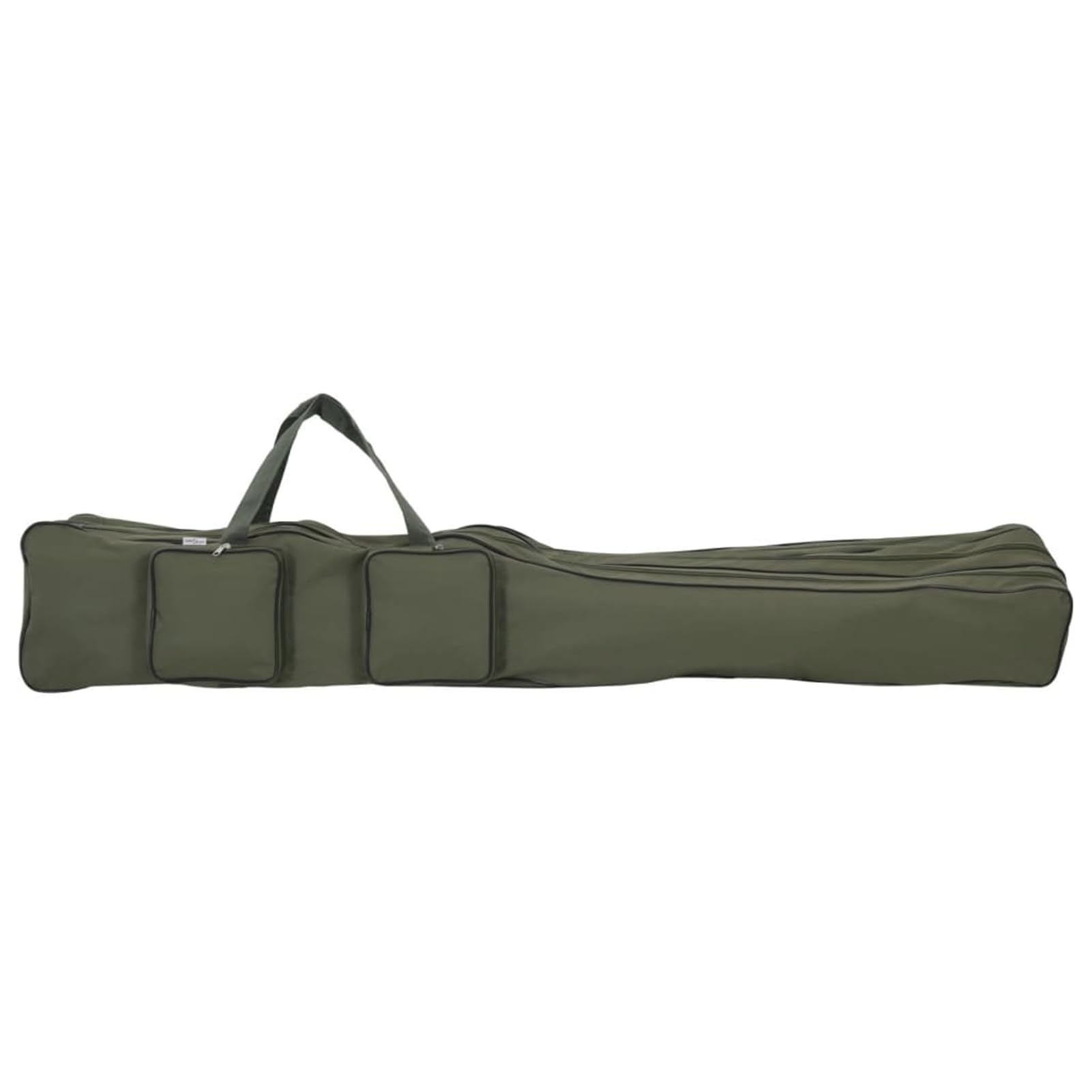 Angelrutentasche 600D Oxford mit PVC-Beschichtung, Dunkelgrün, 150 x 25 x 23 cm - Viel Stauraum für Angelzubehör Model4010001