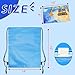 RUIRITMA Gym Drawstring Backpack for Kids - Sports Backpack for Boys & Girls - Beach & Swimming Bag - Waterproof - Yoga & Shopping Bag (Blue Truck)