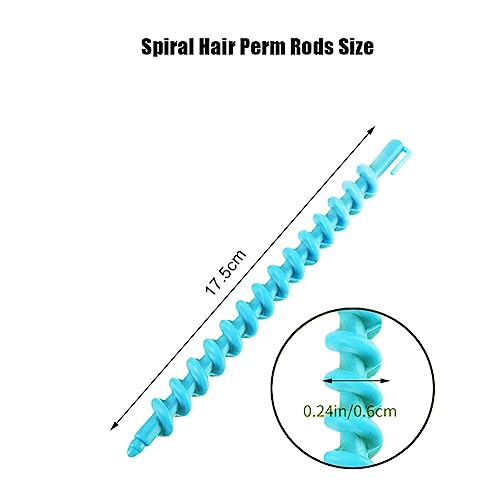 18 Pieces 7.3inch Spiral Hair Perm Rod Colorful Plastic Long/Medium Hair Barber Hairdressing Styling Curling Perm Rod No Heat Hair Curlers for Women Girls Most of Hairstyle (Random Color) - Image 2