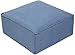 CLP Pouf Cubique Nantes en Tissu Ou Velours avec Rembourrage épais I Support en Bois I Hauteur D'Assise : 30 cm, Couleur:Bleu, matière:Tissu