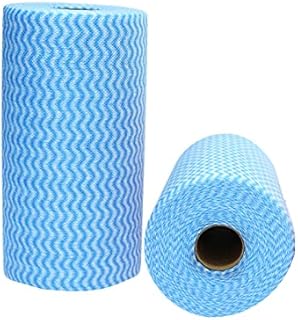 JINYUDOME J Cloths On Rolls, Reusable Cleaning Cloths, Dish Cloth And Dish Towels, Kitchen Cleaning Cloth, 2 Rolls, Total Pack of 200,Blue