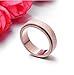 PAURO Women's Stainless Steel Rose Gold Plated Sandblast Finish Lucky Spinner Worry Ring Band 6MM Size 6