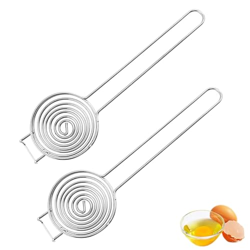 2 PCS Egg Separator Tool, Egg Yolk Separator, Egg White Separator, for Home Kitchens,Pastry Shops,Dessert Shops,Bakeries, Stainless Steel Egg Yolk Separator Tool, Kitchen Tools