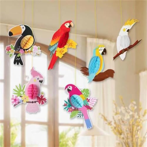 Uccelli Tropicali Decorazioni, HAOYUNLAI 6 Pezzi
