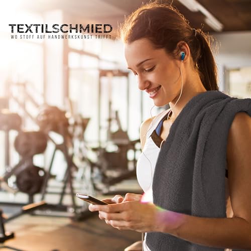 Textilschmied 8-TLG. Handtuch Set mit Aufhängeschlaufe für Badezimmer aus 100% Baumwolle- Oeko TEX 100 - weich, saugstark, lichtbeständig & langlebig - 2 Badetücher, 2 Handtücher, 4 Waschlappen – Bild 8