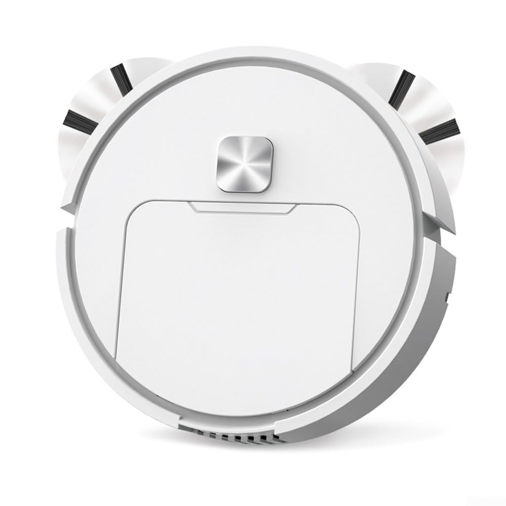 Smart Robot Vacuum Cleaner with Mopping Function, Long-Lasting for battery, Multiple Cleaning Modes, Smart Home Integration, Self-Charging for Efficient Floor Cleaning - White(Rechargeable type White)