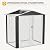DWVO 6x4ft Large Tool Storage Shed with Window, Lockable Doors, and Sloped Roof, Oversized Steel Outdoor Storage Shed for Garden, Patio, Garage, Backyard, Lawn - Gray White