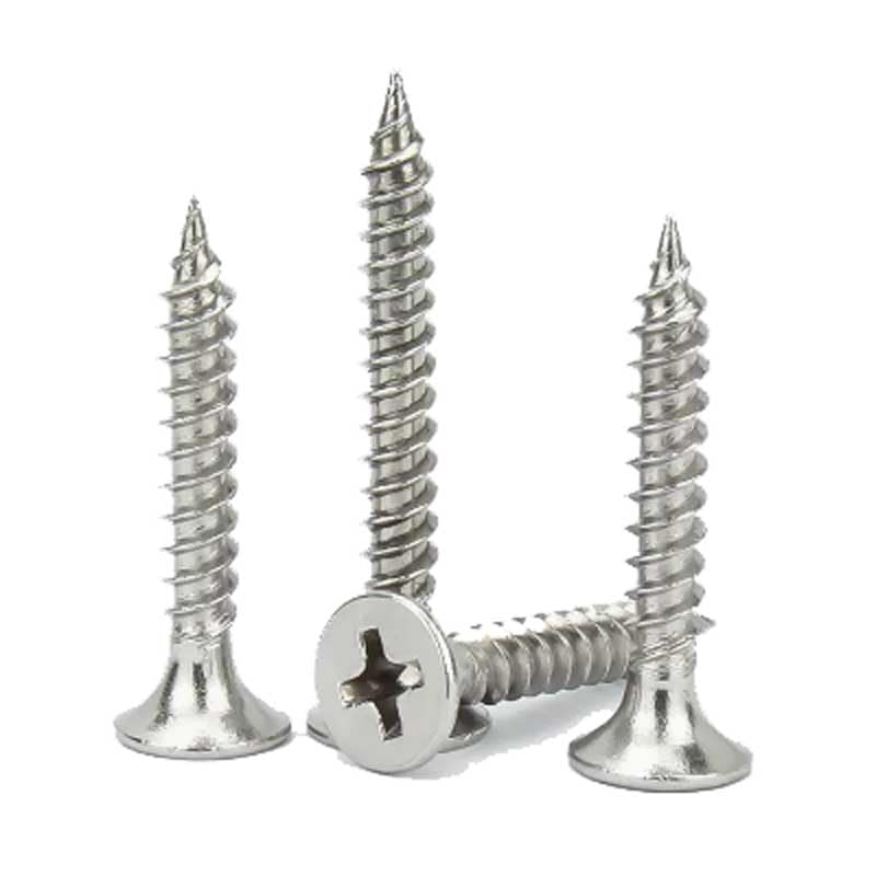 M3.5 M4 304 Stainless Steel Cross Recessed Countersunk Flat Head Self-Tapping Screws Wood Screw Wall Nails Drywall Nail - (Size: M4x70mm (20pcs))