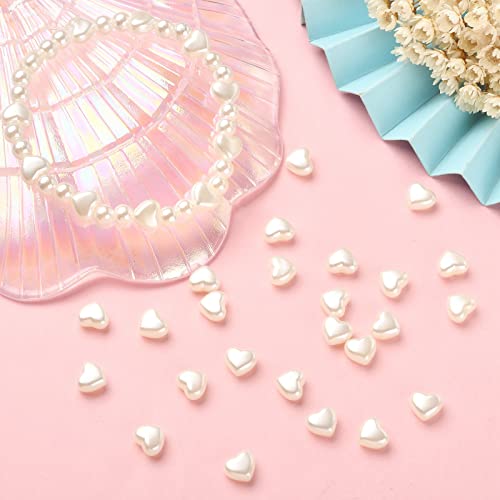 KitBeads 200pcs Acrylic Heart Shaped Beads White Valentine Day Love Bead Opaque Mini Heart Beads for Jewelry Making Bracelets Necklaces Crafts - Image 4