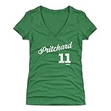 500 LEVEL Payton Pritchard Shirt for Women (Women's V-Neck, Medium, Heather Kelly Green) - Payton Pritchard Boston Script WHT