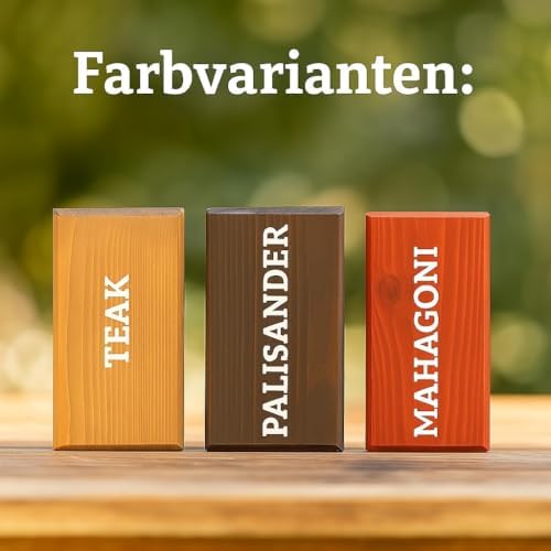 REKORD Gartenbank 170 x 59 x 73 cm Robuste Parkbank aus Metall und Holz mit Rückenlehne wetterfeste Outdoor Sitzbank Bank für Garten Terrasse Balkon Vorgarten – Lodzka - Palisander