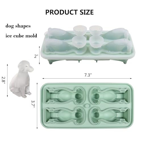 Molde de cubos de hielo en forma de perro labrador miniatura 2