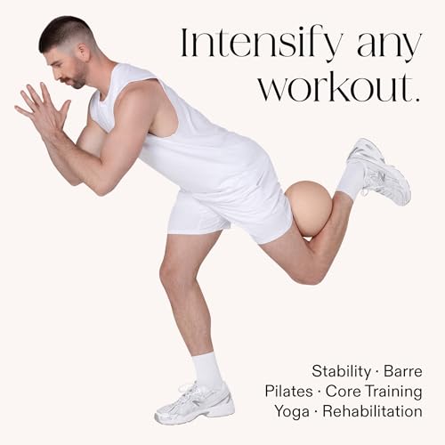 Image of Bala Pilates Ball, Non-Weighted Exercise Ball for Yoga & Barre - Small 8 inch | Yoga Ball, Stretching, Strength & Core Training, Workout, Home Gym & Fitness, 100% PVC with Mini Pump