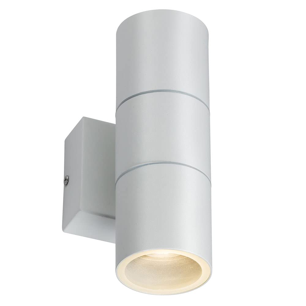 Manningham Lighting Mains Powered IP54 Up Down Wall Mounted Garden Patio Sconce Waterproof Weather Resistant GU10 Decorative Light (White - Up Down Light, No Bulb) — image 1