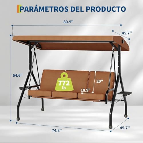 La mejor comparación de Columpios de porche los mejores 10. 8 Imagen adicional