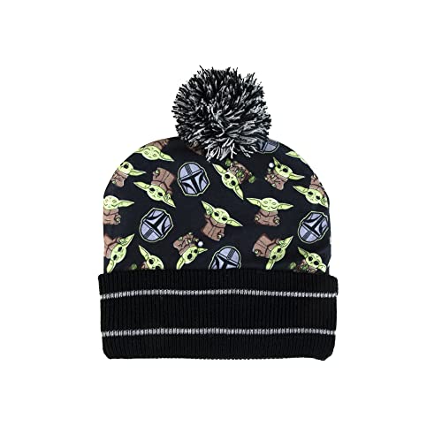 Image of Star Wars Mandalorian Boy's Cuff Beanie & Gloves Set