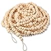 Giegxin 328 feet christmas wooden bead garland xmas tree beads garland rustic wood beaded decor for christmas holiday rustic home farmhouse decorationwood color1 pcs  urban country home decor