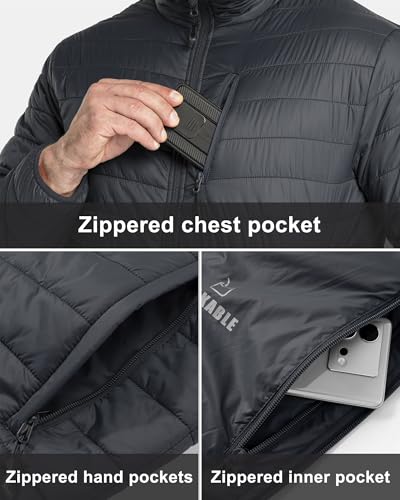 Image of 33,000ft Men's Puffer Jacket Lightweight Packable Insulated Winter Coat