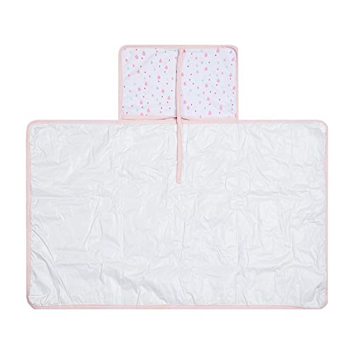 Papi Textil Gotas Trocador e Porta Fraldas, Rosa, 66 x 40 cm