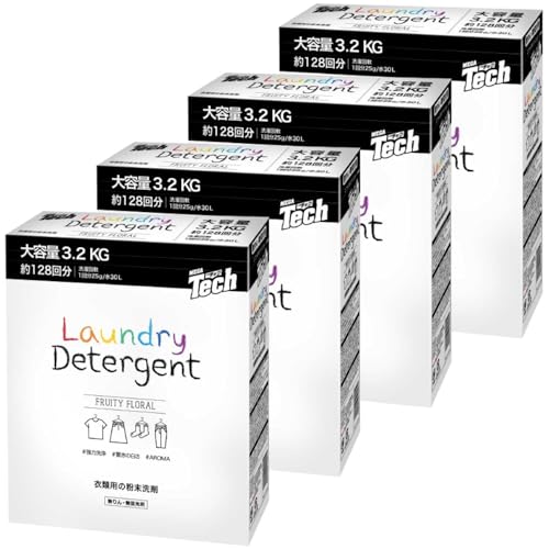 【ケース販売】メガテック粉末洗剤３．２ｋｇＸ４個 非イオン界面活性剤で頑固な汚れもスッキリ洗浄！のサムネイル