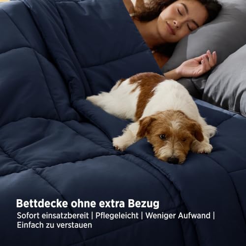 BEDSURE Bettdecke Ohne Bezug 155x220 - Bettdecke mit Integriertem Bezug – Ansicht 3