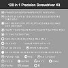 128 in 1 Precision Screwdriver Set, Electronics Repair Tool Kit with 120pcs Screwdriver Head, Small Manual Screw Driver Toolkits with Magnetic Handle, Portable Storage Case