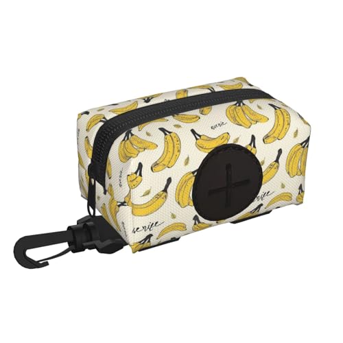 Liwqawu Banana 2 Print Dog Poop Bag Holder Soft Durable