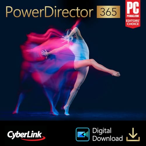 Cyberlink PowerDirector 365 | 1 Year Subscription - Professional Grade Video Editing