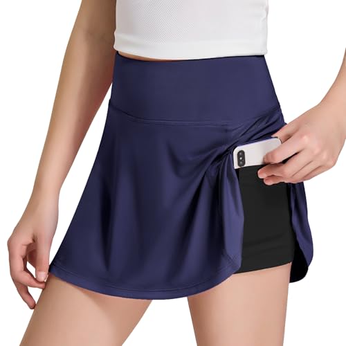 Image of FitsT4 Sports Girls Swim Skirts with Pocket UPF 50+ Swimming Bottom Kids Bathing Skort for Surfing Beach Volleyball