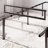 Zinus Justin Bett 90x200 cm - Höhe 36 cm mit Stauraum unter dem Bett - Metall Plattform Bettgestell - Schwarz