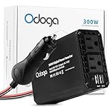 300W Car Power Inverter 12v DC to 110v AC – Car Adapter for Plug Outlet, DC to AC Converter, 4.8A Dual USB by Odoga