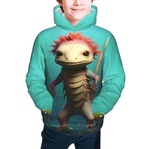 Animal Youth Long Sleeve Pocket Hoodie Sweatshirt Kids Pullover Hooded Tops2