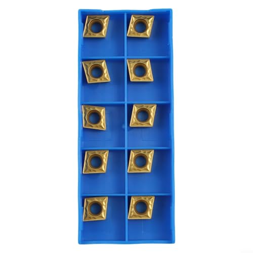 Gdfnmogo - Gdfnmogo Lot de 10 inserts en carbure CCMT09T304-HMP NC3020 pour tour CNC, outil de tournage indexable pour acier, acier inoxydable et fonte, ébauche pour semi-finition