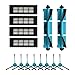 FFyan Zubehör für Cecotec Conga Excellence 3090 Roboter staubsauger Ersatzteilpackung mit 2 Hauptbürste 4 Hepa-Filtern 8 Seitenbürsten