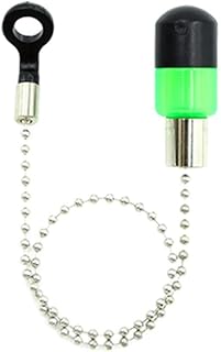 Juego de 5 indicadores de picadura de pesca con innovador diseño hueco para una detección eficaz de la señal con bastones de mar (verde)