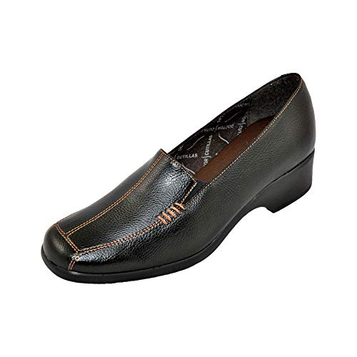 Doctor Cutillas 58201 Mocasín Plantilla Extraible para Mujer Negro Cuero Talla: 39 EU