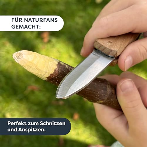 HABA Terra Kids Kindertaschenmesser – Robustes Schnitzmesser für Kinder ab 6 Jahren – Kindgerechtes Outdoormesser mit abgerundeter Spitze für kleine Entdecker – 2013645001