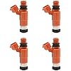Fuel Injector 4 Holes 4Pcs | Replacement for Yamaha Outboard 115 HP Marine Mitsubishi Eclipse Galant Mirage Chrysler Dodge Suzuki | Replace# 68V-8A360-00-00, INP-771, CDH-210