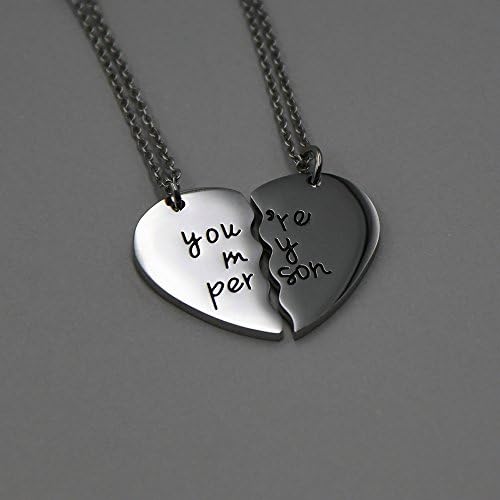 Heart Pendant Necklace Lover Couples 